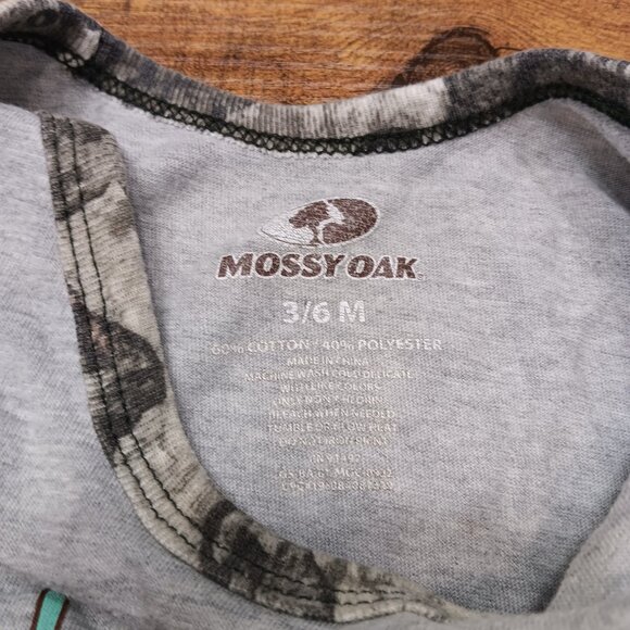 Unisex Short Sleeve Mossy Oak Bodysui Camo Wild Child size 3-6 months Summer D17 - Picture 2 of 4